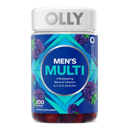 Olly Men's Multivitamin Gummy, Blackberry, 200 Count – front of package
