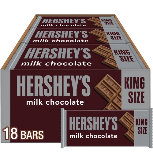 Hershey's Milk Chocolate Candy Bar, King Size, 2.6 oz., 18 pk – front of package