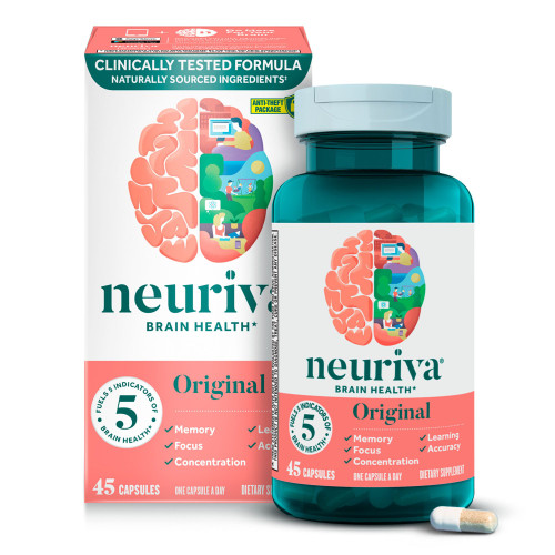 Neuriva Original Brain Health Supplement Capsules, 45 Count – front of package