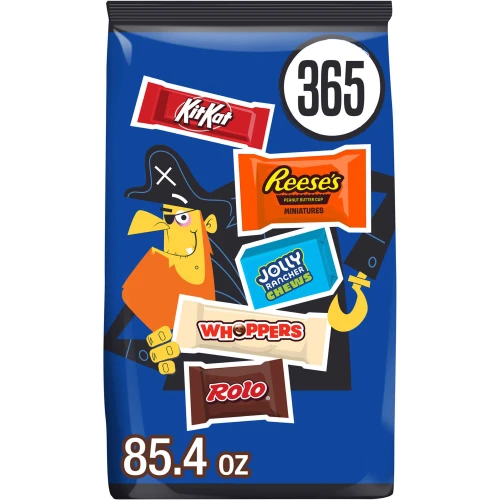 Hershey's Halloween Miniatures Chocolate & Sweets Candy, Variety Pack, 365 pcs – front of package