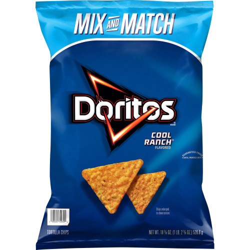 Doritos Cool Ranch Tortilla Chips, 18.38 oz – front of package