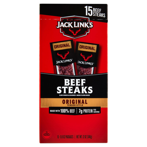 Jack Link's Original Tender Style Beef Steak, 15 pk – front of package