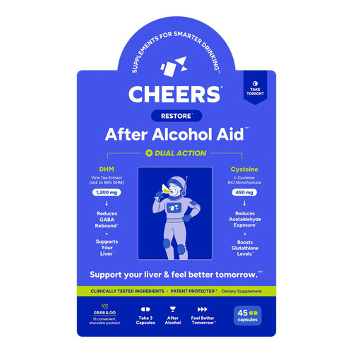 Cheers Restore After Alcohol Aid, 45 Count – front of package