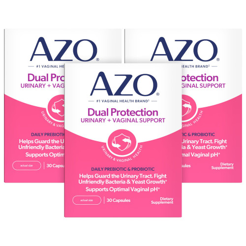 Azo Dual Protection Probiotic 90 Count Bundle – front of package