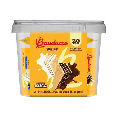 Bauducco Wafer Tub, 20 pk – front of package