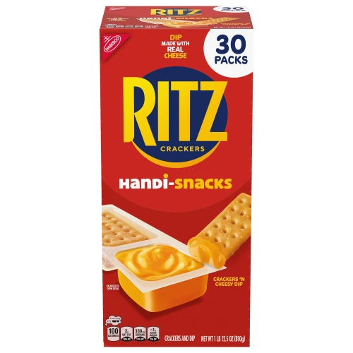 RITZ Handi-Snacks Crackers and Cheese Dip, 0.95 oz., 30 pk – front of package