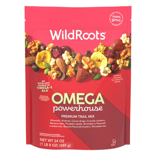 WildRoots Omega Powerhouse Trail Mix, 24 oz – front of package