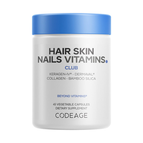 Codeage Hair Skin Nails Vitamins Capsules, 45 Count – front of package