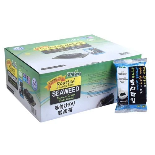 Jayone Roasted & Lightly Salted Seaweed, 0.17 oz., 24 pk – front of package