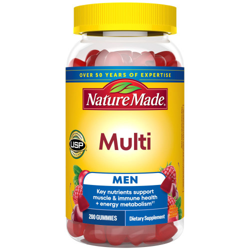 Nature Made Mens Multivitamin Gummies, 200 Count – front of package
