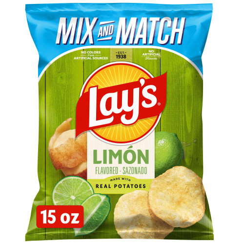 Lay's Limon Potato Chips, 15 oz – front of package