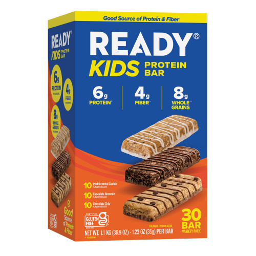 Ready Kids Protein Bar Variety Pack, 1.23 oz., 30 ct – front of package