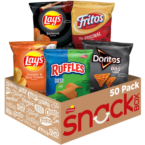 Frito Lay BBQ and Cheddar Variety Pack Chips, 50 pk – front of package