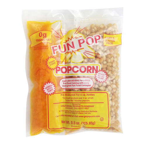 Gold Medal Funpop Popcorn Kits, for Use with 4 oz. Poppers, 36 Kits – front of package
