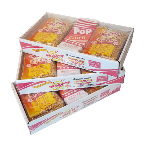 Gold Medal Mega-Pop All-In-One Popcorn Supply Kit for 6 oz. Poppers – front of package