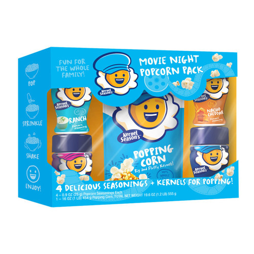Kernel Season's Movie Night Popcorn Seasoning & Kernels, Variety Pack, 5 pk – front of package