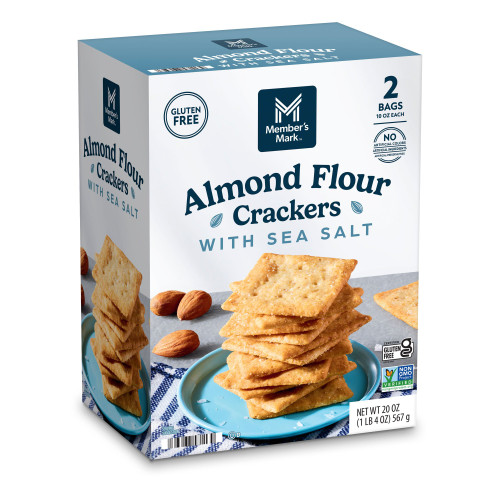 Member's Mark Almond Flour Crackers with Sea Salt, 20 oz – front of package