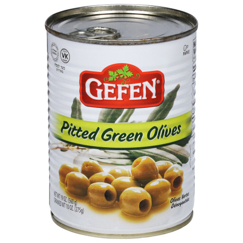 Gefen Pitted Green Olives, 19 oz