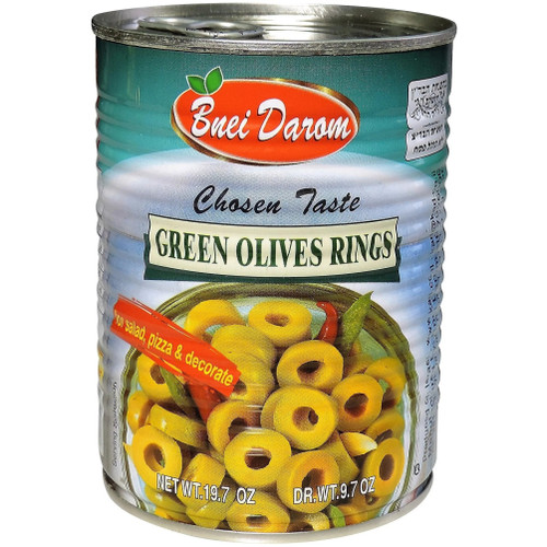 Bnei Darom Green Olive Rings, 29 oz