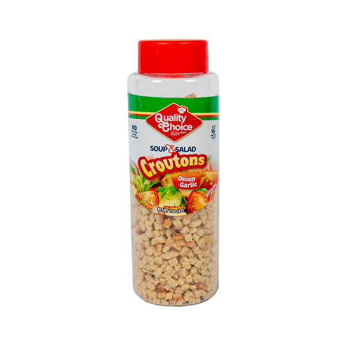 Quality Choice Mini Onion & Garlic Croutons, 15 oz