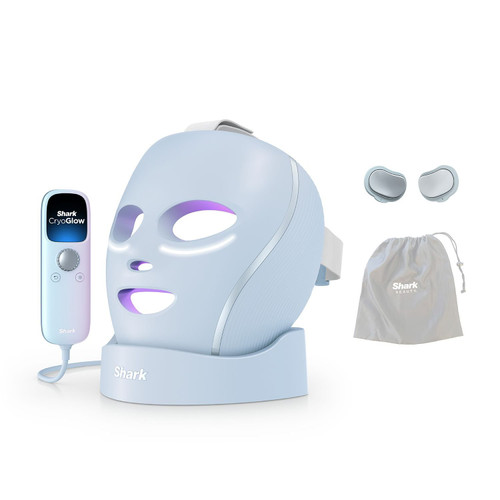 Shark CryoGlow Under-Eye Cooling + LED Anti-Aging & Skin Clearing Face Mask – front of package