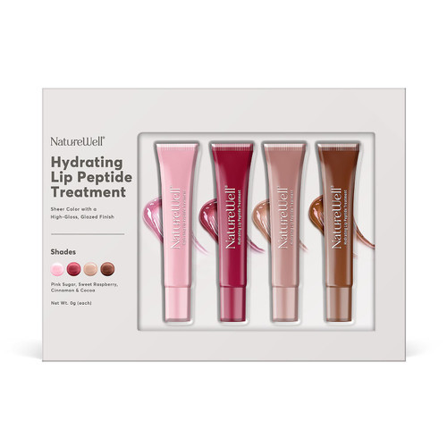 NatureWell Hydrating & Tinted Lip Peptide, 4 pack – front of package