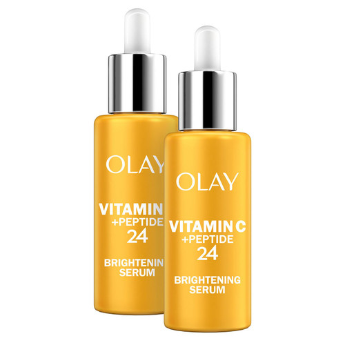 Olay Regenerist Vitamin C + Peptide 24 Serum, 1.3 fl oz, 2 pk – front of package