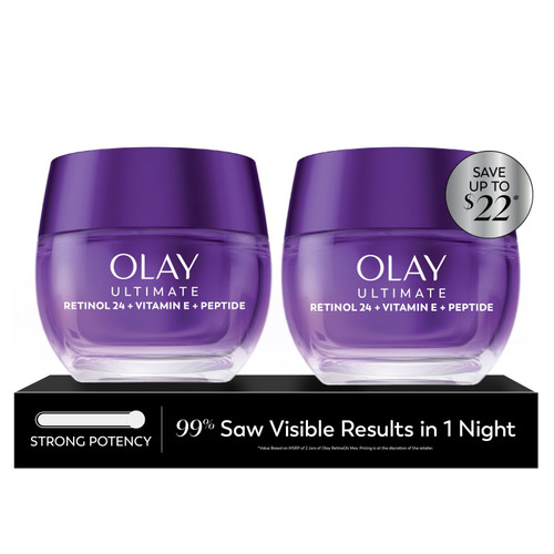 Olay Ultimate Night Moisturizer, 1.7 oz, 2 pk – front of package