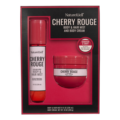 NatureWell Cherry Rouge Body & Hair Mist and Body Cream Kit – front of package