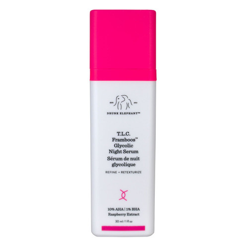 Drunk Elephant T.L.C. Framboos Glycolic Night Serum, 1 fl oz – front of package