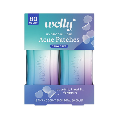Welly Hydrocolloid Blemish Patch, 40 ct, 2 pk – front of package