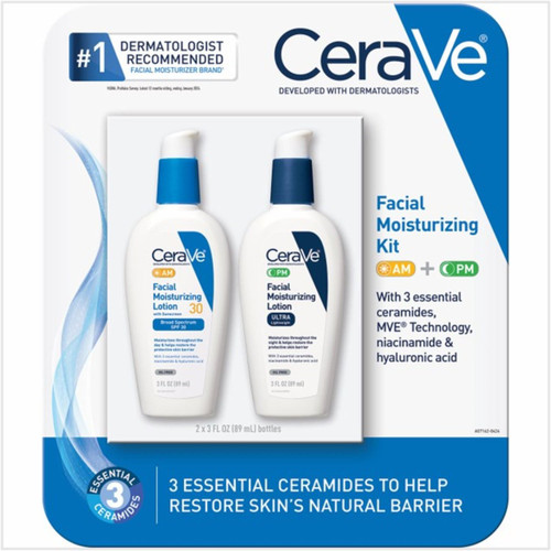 CeraVe AM/PM Facial Moisturizing Lotion Multipack, 3 oz, 2 pk – front of package