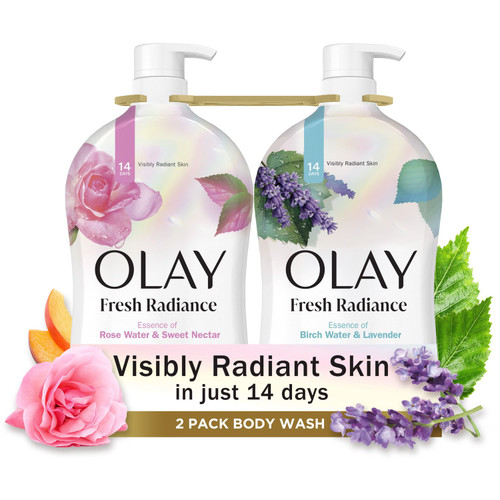 Olay Fresh Outlast Body Wash with Vitamin B3 Complex, 35 oz, 2 pk – front of package