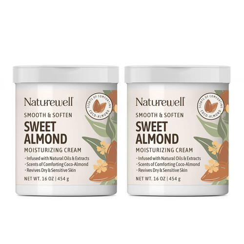 NatureWell Sweet Almond Moisturizing Cream, 16 oz, 2 pk – front of package