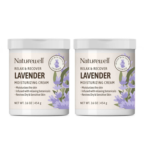 NatureWell Lavender Moisturizing Cream, 16 oz, 2 pk – front of package