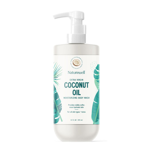 NatureWell Coconut Oil Hydrating Body Wash, 33 fl oz – front of package