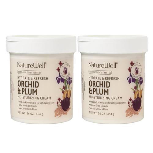 NatureWell Orchid & Plum Moisturizing Cream, 16 oz, 2 pk – front of package