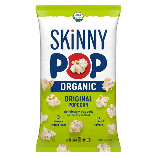 SkinnyPop Organic Popcorn, 14 oz Bag