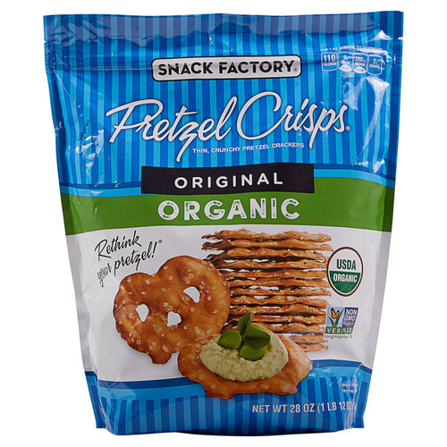 Snack Factory Organic Original Pretzel Crisps, 28 oz Bag