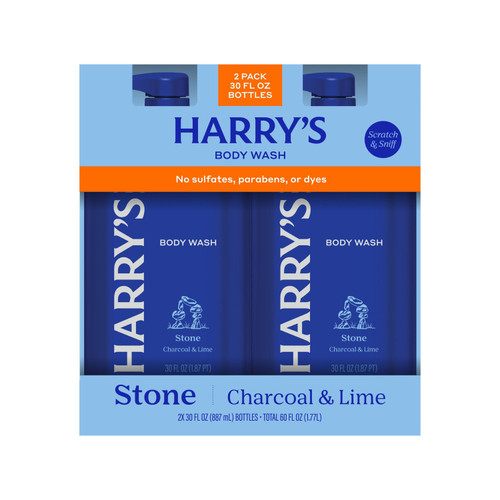 Harry's Stone Twin Pack Body Wash, 30 fl oz, 2 pk – front of package