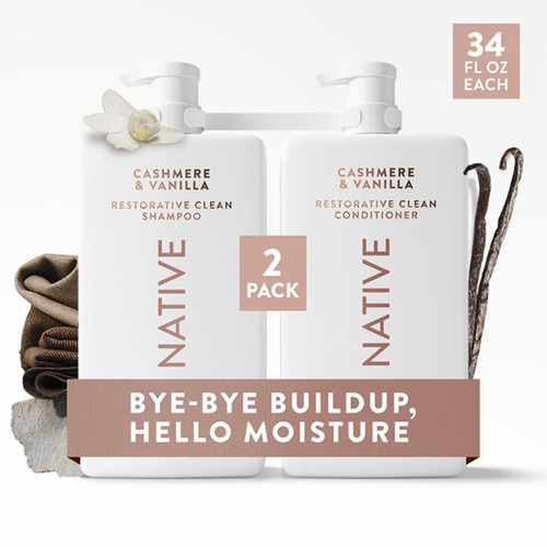 Native Restorative Clean Shampoo + Conditioner, 34 fl oz, 2 pk – front of package
