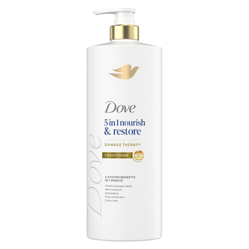 Dove Nourish & Restore 5-in-1 Conditioner, 33.8 fl oz – front of package
