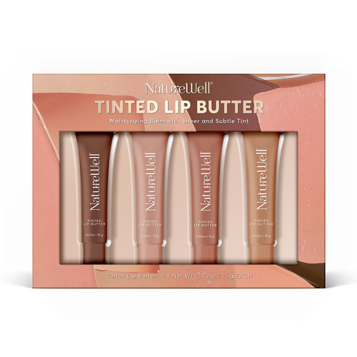 NatureWell Nourishing Tinted Lip Butter, 4 pk – front of package
