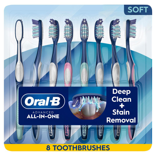 Oral-B ProHealth Advanced Manual Soft Toothbrush, 8 ct – front of package
