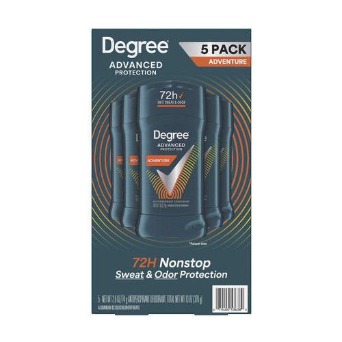Degree for Men Adventure Deodorant, 2.6 oz, 5 pk – front of package