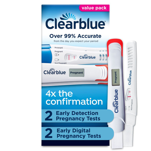 Clearblue Early Combo Pack Pregnancy Tests, 4 ct – front of package