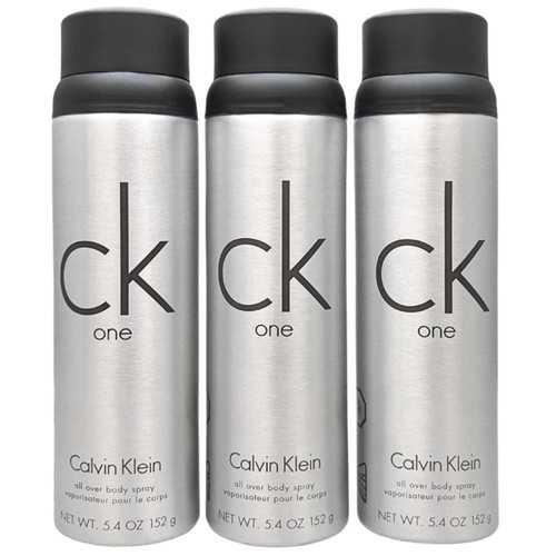 Calvin Klein CK One Body Spray, 5.4 oz, 3 pk – front of package