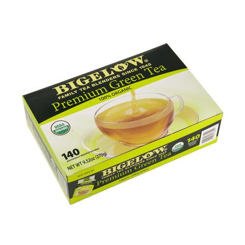 Bigelow Organic Premium Green Tea, 140 ct – front of package
