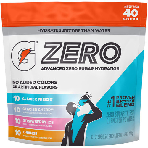 Gatorade G Zero Powder Variety Pack, 40 pk – front of package