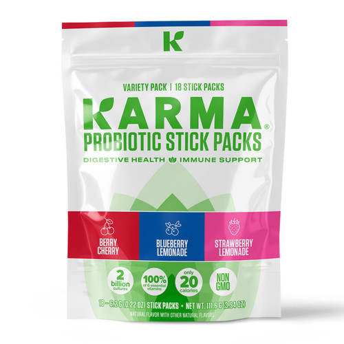 Karma Probiotic Stick Packs, Variety Pack, 18 count – front of package